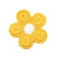 Syning -on Patch, Polyester, Flower, Broderi, du kan DIY & for kvinde, flere farver til valg, 50x50mm, Solgt af PC