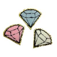 Sy -on Patch, Polyester, Diamant, DIY, fler färger för val, 60x60mm, Säljs av PC