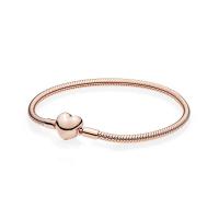 Europa Armband Kette, 925er Sterling Silber, mit kubischer Zirkonia, Rósegold-Farbe plattiert, unterschiedliche Länge der Wahl & unisex & verschiedene Stile für Wahl, keine, verkauft von PC