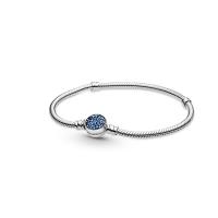 Europeo pulsera cadena, Plata de ley 925, con cúbica circonia, longitud diferente para la opción & diferentes estilos para la opción & para mujer, más colores para la opción, Vendido por UD