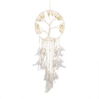 divat Dreamcatcher, Tollazat, -val Pamutfonal & Erdő & Vas, Tree of Life, kézi, Lógott, fehér, 210x760mm, Által értékesített PC