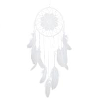 Mode Dreamcatcher, Feather, med Bomullstråd & Järn, handgjord, Hängande, vit, 200x800mm, Säljs av PC