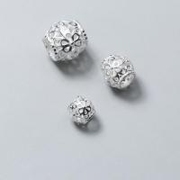 925 sterling zilver Spacer Kralen, silver plated, verschillende grootte voor keus & hol, zilver, Verkocht door PC