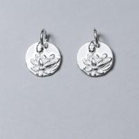 925 sterling silver Hänge, plated, fler färger för val, 12mm, Säljs av PC