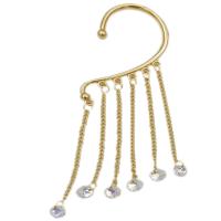 Trendy ear cuffs, Zinc Alloy, plated, voor vrouw & met strass, meer kleuren voor de keuze, 40x130mm, Verkocht door PC