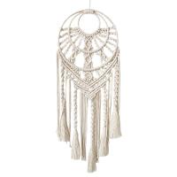 Mode Dreamcatcher, plume, fait à la main, Suspendus & Style bohème, beige, 300x1040mm, Vendu par PC