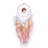 Moda Dreamcatcher, Pero, s Pamučna nit & Plastična Pearl & Željezo, ručno izrađen, Visi, miješana boja, 155x730mm, Prodano By PC