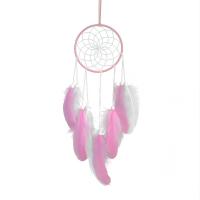 Mode Dreamcatcher, plume, avec Fil de coton & Velveteen & bois & fer, fait à la main, Suspendus, plus de couleurs à choisir, 130x600mm, Vendu par PC