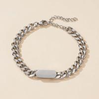 Braccialetto in titanio acciaio, Titantium acciaio, with 1.97 extender chain, placcato color argento, unisex, argento, Lunghezza 6.5 pollice, Venduto da PC