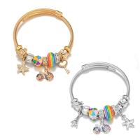 Bracciale European, 304 acciaio inox, Placcatura galvanica, unisex & smalto & con strass, nessuno, 60mm, Venduto da PC