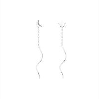 925 Boucles d’oreilles Sterling Silver Drop & Dangle, Argent sterling 925, Plaqué de platine, styles différents pour le choix & pour femme, couleur originale, 40mm, Vendu par paire