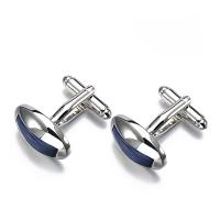 Cufflinks Brass with Cats Eye platinum color plated fashion jewelry & for man 12-20mm Sold By Pair