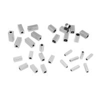 Perles de tube en acier inoxydable, Acier inoxydable 304, rectangle, DIY & polissage à la machine & normes différentes pour le choix, couleur originale, 100PC/lot, Vendu par lot