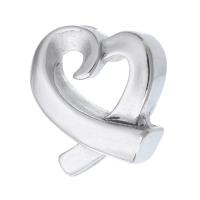 Acciaio inossidabile Cuore Ciondoli, 316 acciaio inox, DIY & cavo, colore originale, 17x20x7mm, Foro:Appross. 2mm, Venduto da PC