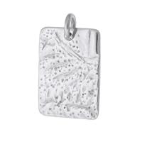 Bijoux pendentifs en acier inoxydable , Acier inoxydable 316, rectangle, DIY, couleur originale, 15x20x1.50mm, Trou:Environ 3mm, Vendu par PC