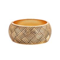 Cink ötvözet Bangle Jewelry, arany színű aranyozott, divat ékszerek & a nő, aranysárga, 77x32mm, Által értékesített PC