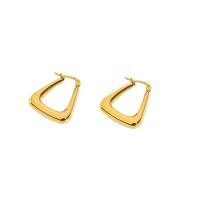 Stainless Steel Lever Terug Earring, 304 roestvrij staal, voor vrouw, goud, 21.50x25mm, Verkocht door pair