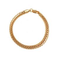 Messing Armbanden, gold plated, voor vrouw, nikkel, lood en cadmium vrij, Lengte Ca 18 cm, Verkocht door PC