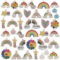 Zinc Alloy Enamel Pendants DIY & mixed nickel lead & cadmium free 10mm-30mm Sold By Bag