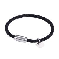 Milan Cord Armband, mit 316 Edelstahl, flache Runde, poliert, Modeschmuck & unterschiedliche Länge der Wahl & unisex, keine, 4mm, verkauft von PC