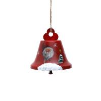 Ijzer Kerstboom decoratie, Christmas Bell, penseelvoering, Kerst sieraden & verschillende ontwerpen voor de keuze, meer kleuren voor de keuze, nikkel, lood en cadmium vrij, 75x80mm, Verkocht door PC