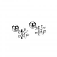 Ciúbach Zirconia Micrimhilseogra réiteach Sterling Silver Earring, 925 Sterling Silver, plátáilte, micrea réiteach zirconia ciúbach & do bhean, dathanna níos mó le haghaidh rogha, 6mm, Díolta De réir Péire