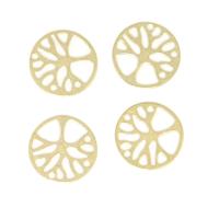 Brass Ékszer Medálok, Sárgaréz, Kerek, arany színű aranyozott, DIY & üreges, aranysárga, nikkel, ólom és kadmium mentes, 12mm, Által értékesített PC