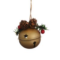 Ijzer Kerstboom decoratie, met Hout & Plastic, Christmas Bell, penseelvoering, Kerst sieraden & verschillende grootte voor keus, meer kleuren voor de keuze, nikkel, lood en cadmium vrij, Verkocht door PC