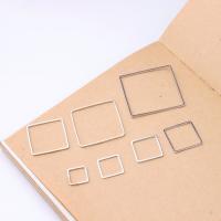 Messing Verbindungsring, Quadrat, Platinfarbe platiniert, DIY & verschiedene Größen vorhanden, 20PCs/Menge, verkauft von Menge