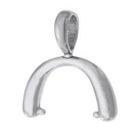 316 Stainless Steel Pendant Bail, du kan DIY, oprindelige farve, 21x22x4mm, Hole:Ca. 6mm, Solgt af PC