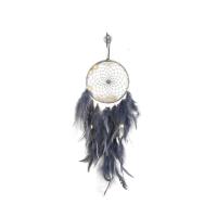 Fashion Dreamcatcher, Feder, mit Eisen, Hängen, grau, 690mm, verkauft von PC