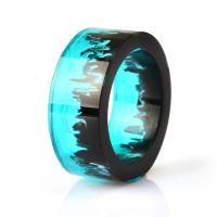 Resin ringen, Hars, Donut, epoxy sticker, verschillende binnendiameter voor de keuze & uniseks, blauw, Verkocht door PC