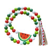 Hanging Ornaments Wood with Linen Watermelon 16mm Length Approx 86 cm Sold By PC