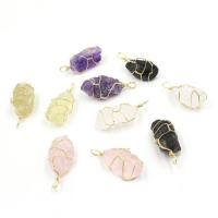 Gemstone Pendants Jewelry Zinc Alloy with Gemstone & Unisex nickel lead & cadmium free Sold By PC