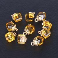 Crystal Hängen, Zink Alloy, med Kristall, guldfärg pläterade, mode smycken & DIY, fler färger för val, nickel, bly och kadmium gratis, 15x9x8mm, 10PC/Bag, Säljs av Bag