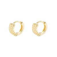 Orecchini cerchietti Hoop ottone, Placcato oro 18K, stili diversi per la scelta & per la donna, oro, 10x10mm, Venduto da coppia