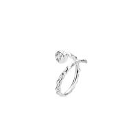 925 sterling zilver Manchet Finger Ring, silver plated, Verstelbare & voor vrouw, oorspronkelijke kleur, Verkocht door PC