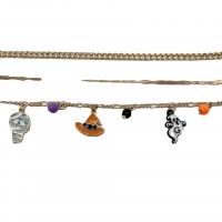 alliage de zinc Set de bracelet, Placage de couleur d'or, Halloween Design & trois pièces & pour femme & émail, protéger l'environnement, sans nickel, plomb et cadmium, Longueur Environ 6.5 pouce, 5ensemblessérie/lot, Vendu par lot