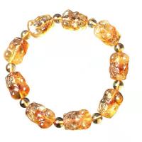 Quartz Bracelets Citrine Mythical Wild Animal Unisex yellow Length Approx 18 cm Sold By PC