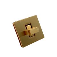 Zinc Alloy Taske lås, Square, guldfarve belagt, du kan DIY, nikkel, bly & cadmium fri, 30x30mm, Solgt af PC