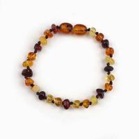 Amber Armband, Nuggets, voor kinderen, meer kleuren voor de keuze, 6-10mm, Lengte Ca 15 cm, Verkocht door PC