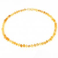 ambre collier, pepite, pour les enfants, Jaune, 6-10mm, Longueur Environ 32 cm, Vendu par PC