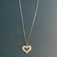 Titanium Steel Necklace Heart Vacuum Ion Plating Unisex & hollow Length Approx 50 cm Sold By PC