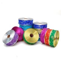 Linten van Kerstmis, Chiffon, hete stempeling, DIY & Kerst sieraden, meer kleuren voor de keuze, 5mm, 2m/spool, Verkocht door spool