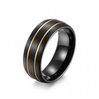 Anillo de acero de tungsteno para hombres, chapado, diverso tamaño para la opción, más colores para la opción, 8mm, tamaño:8-12, Vendido por UD