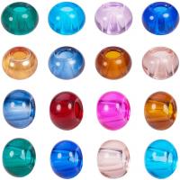 Glass Large Hole Bead random style & DIY mixed colors Approx 6mm Sold By PC