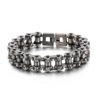 Titanium Staal Armband, verschillende stijlen voor de keuze & voor de mens, oorspronkelijke kleur, Lengte Ca 9.05 inch, Verkocht door PC