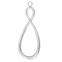 Roestvrij stalen sieraden Hangers, 316 Roestvrij staal, DIY & hol, oorspronkelijke kleur, 25x61x3.50mm, Gat:Ca 3mm, Verkocht door PC