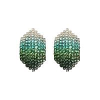 Rhinestone Earring Zinc Alloy fashion jewelry & for woman & with rhinestone Sold By Pair