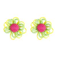 Resin Earring Zinc Alloy with Resin fashion jewelry & for woman Sold By Pair